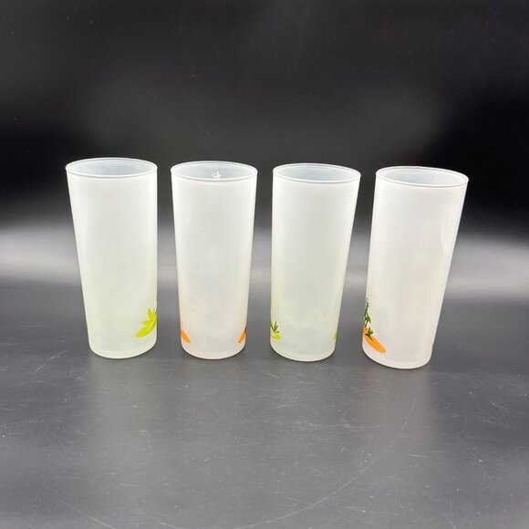 Vintage Blakely Oil Gas Arizona Cactus Frosted Highball Glasses Advertising - Picture 3 of 11